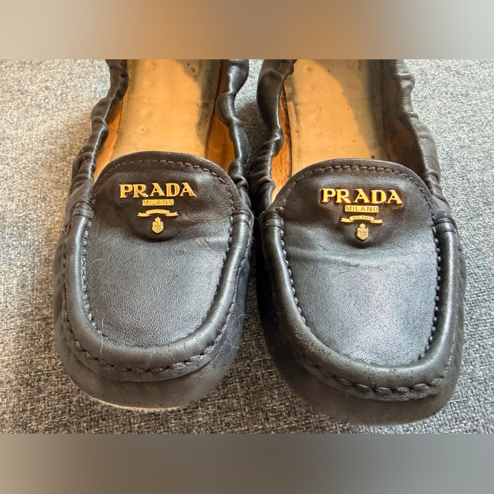 Authentic Prada Black Leather Women’s Drivers - Picture 2 of 8